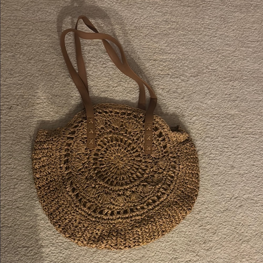 Bohemian Straw Tote Bag